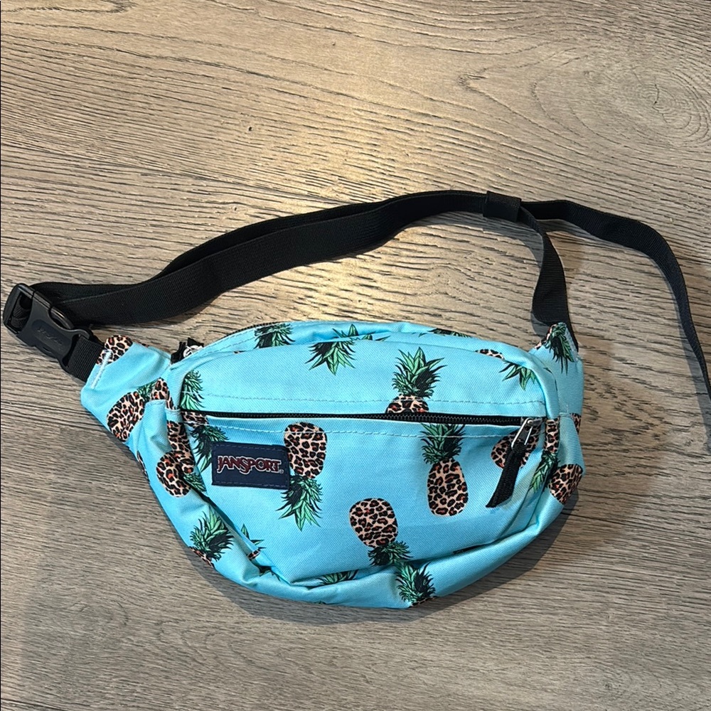 JanSport Turquoise Pineapple Patterned Waist Pack